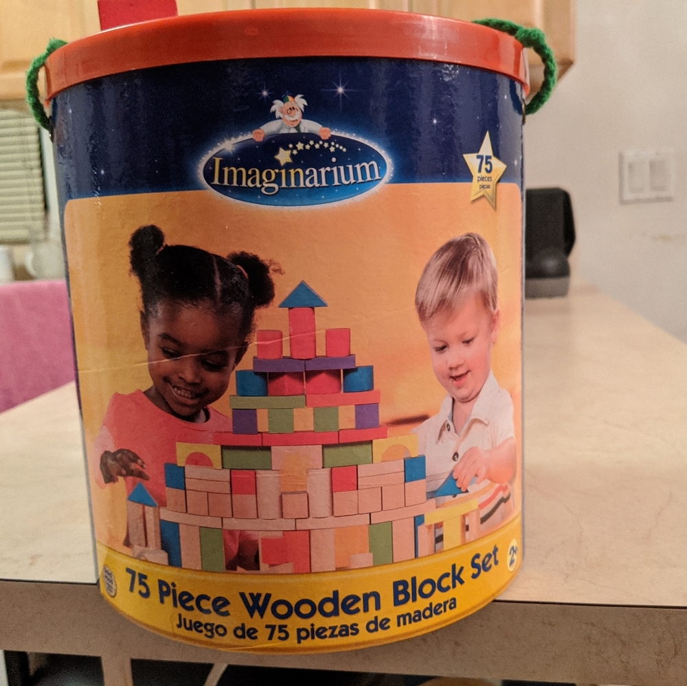 Imaginarium Wooden Block Set - 75-Piece